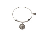 Wolf Expandable Bangle Charm Bracelet in Silver