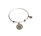 Beach Please Expandable Bangle Charm Bracelet in Silver