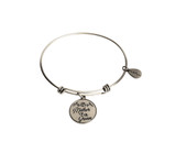 Mother of the Groom Expandable Bangle Charm Bracelet in Silver