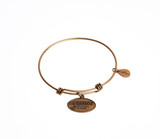 Amazing Grace Expandable Bangle Charm Bracelet in Gold