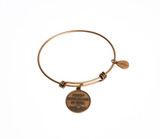 I Hold Your Heart in Mine Expandable Bangle Charm Bracelet in Gold