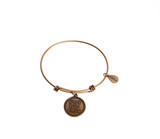 Happy Wife Happy Life Expandable Bangle Charm Bracelet in Gold