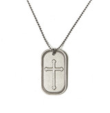 Cross Stainless Steel Dog Tag Necklace