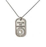 You Are My Sunshine Stainless Steel Dog Tag Necklace