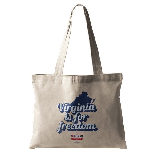 Virginia Is For Freedom - Natural Canvas Tote