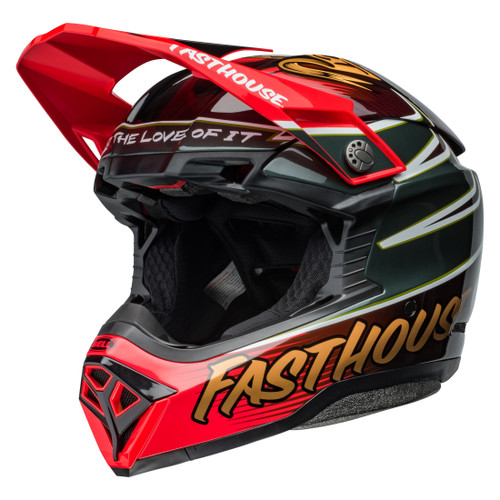 Bell MX 2024 Moto-10 Spherical Mips Adult Helmet (DITD 24 Red/Gold) Front Left