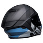 Bell Street 2023 Race Star Flex DLX Adult Helmet (Hello Cousteau Algae Matte Black/Blue) Back Right Dark Visor