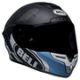 Bell Street 2023 Race Star Flex DLX Adult Helmet (Hello Cousteau Algae Matte Black/Blue) Front Right Dark Visor