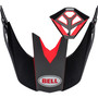 Bell MX 2023 Moto-10 Spherical Mips Adult Helmet (Satin Gloss Black/Red) Peak and Mouthpiece