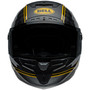 Bell Street 2023 Race Star Flex DLX Adult Helmet (RSD Player Matte Gloss Black/Gold) Front Dark Visor