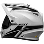 Bell MX 2024 MX-9 Adventure Mips Adult Helmet (Alpine White/Black) Back Left Dark Visor