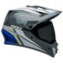 Bell MX 2024 MX-9 Adventure Mips Adult Helmet (Alpine Grey/Blue) Side Right Dark Visor