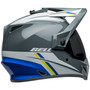 Bell MX 2024 MX-9 Adventure Mips Adult Helmet (Alpine Grey/Blue) Back Right Dark Visor