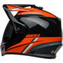 Bell MX 2024 MX-9 Adventure Mips Adult Helmet (Alpine Black/Orange) Back Left Dark Visor