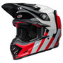 Bell MX 2024 Moto-9S Flex Adult Helmet (Hello Cousteau Stripes White/Red) Front Left