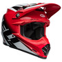 Bell MX 2024 Moto-9S Flex Adult Helmet (Rail Red/White) Front Right