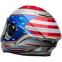 Bell Street 2024 Race Star Flex DLX Adult Helmet (Beaubier 24 White/Blue) Back Left
