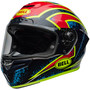 Bell Street 2024 Race Star Flex DLX Adult Helmet (Xenon Blue/Retina) Front Left