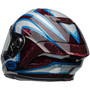 Bell Street 2024 Race Star Flex DLX Adult Helmet (Xenon Red/Silver) Back Left