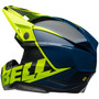 Bell MX 2024 Moto-10 Spherical Mips Adult Helmet (Sliced Retina/Blue) Back Left