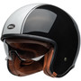 Bell Cruiser 2024 TX501 Adult Helmet (Rally Black/White) Front Left with Visor