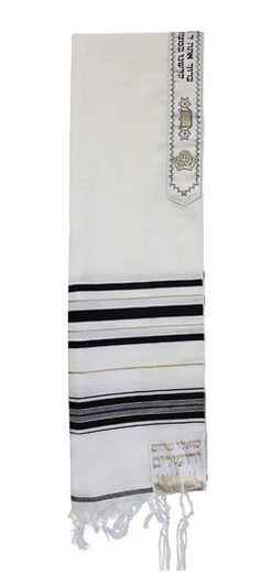 Traditional Wool Tallit - Black/Gold - Yussel's Place Jewish Gifts and ...