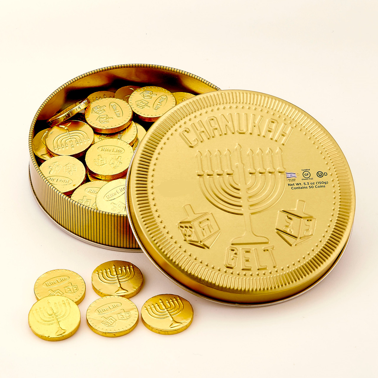 A Tin Full Of Gelt - Yussel's Place Jewish Gifts and Judaica