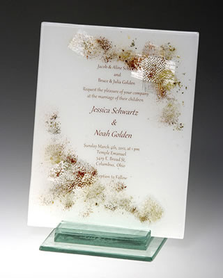 Fused Glass Wedding Invitation