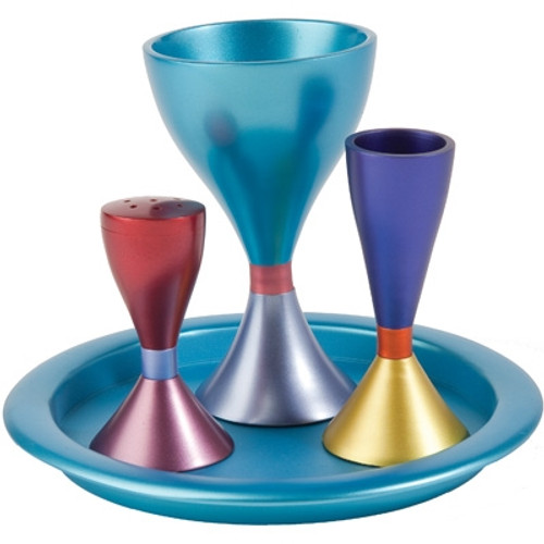 Multi Color Anodized Aluminum Havdalah Set