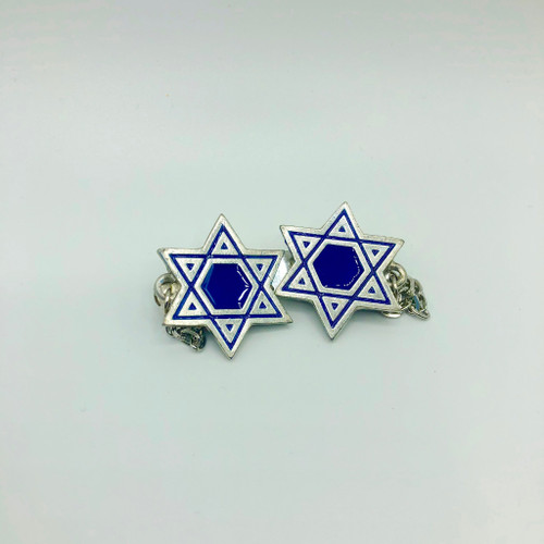 Pewter & Blue Cut-Out Star of David