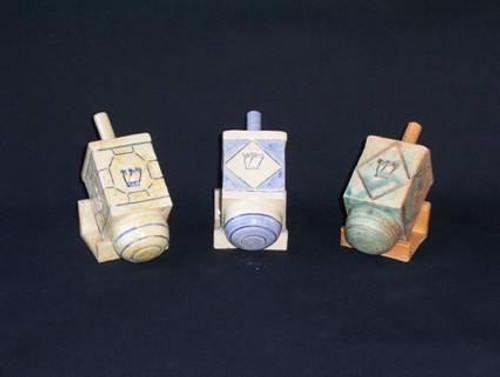 Ceramic Dreidel With Stand