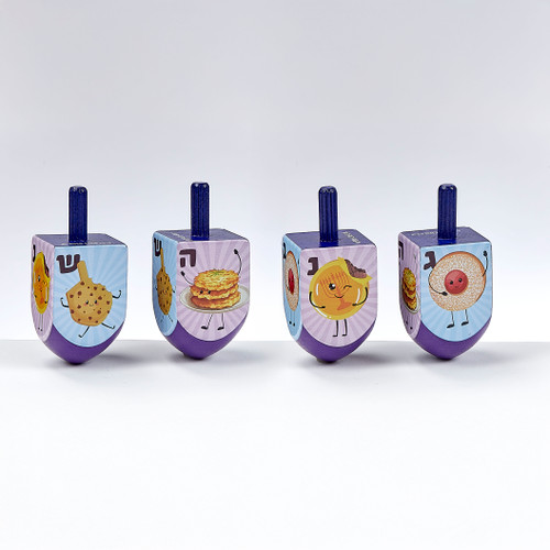 Whimsical Chanukah Foods Dreidel Set Whimsical Chanukah Foods Dreidel Set