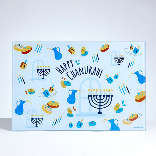 Tempered Glass Menorah Drip Tray Tempered Glass Menorah Drip Tray