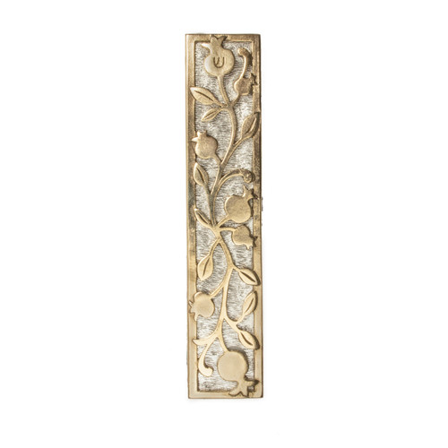 Pomegranate Mezuzah - Two-Toned