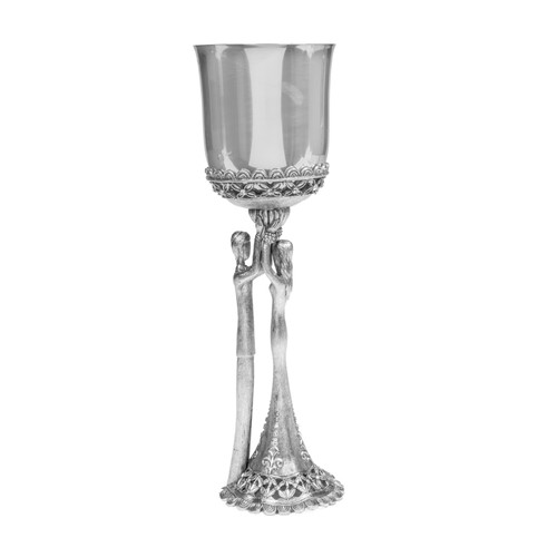 Wedding Kiddush Cup - Silver Tone