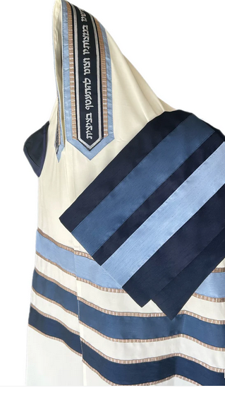 Michal Three Shades of Blue Tallit Set