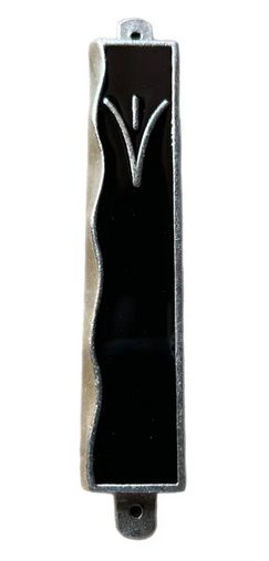 Pewter "Wave" - Black Enamel