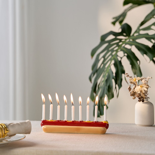 Ceramic Hot Dog Menorah