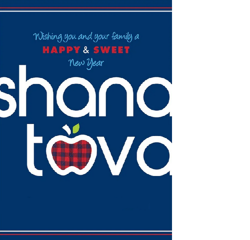 Plaid Apple New Years Card