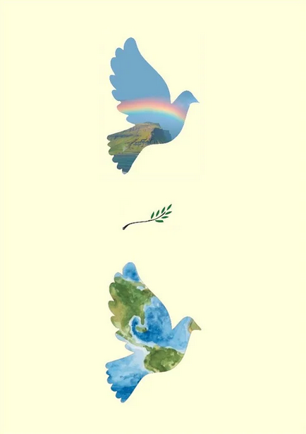 Pair of Doves New Year Card