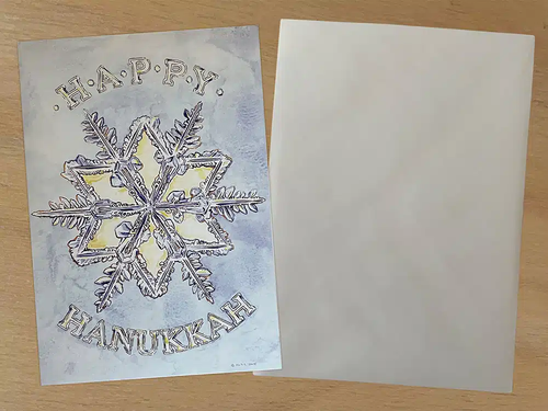 "Snowflake" Chanukah Full Size Card Package