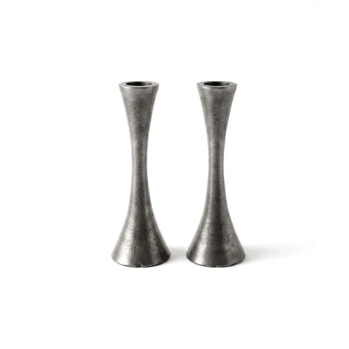 Emanuel Antique Silver Toned Candlesticks
