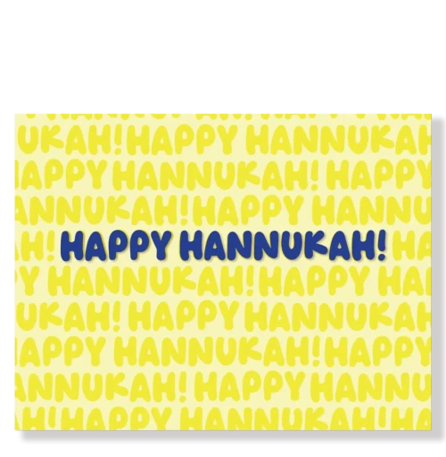 Happy Chanukah Full Sized Packaged Cards & Envelopes - 6 Pack