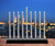 Diamond Cut Aluminum Tubes" LED Battery Menorah