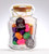 25 Medium Multicolor Plastic Dreidels In Decorative Jar 