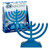 "Go Menorah" - Metallic Blue