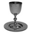 Hammered Nickel Kiddush Cup With Tray