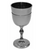 Nickel Plated Kiddush Cup With Hebrew Blessing
