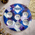 "Stained Glass" Round Glass Seder Plate