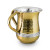 Hammered Gold Stainless Washing Cup With Silver Band